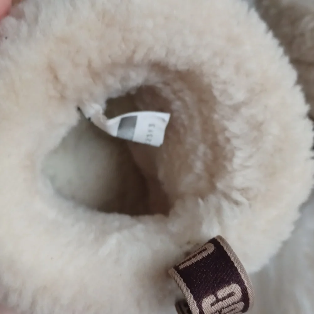 Toddler UGG Sheepskin Boots with Cream and Brown Accents